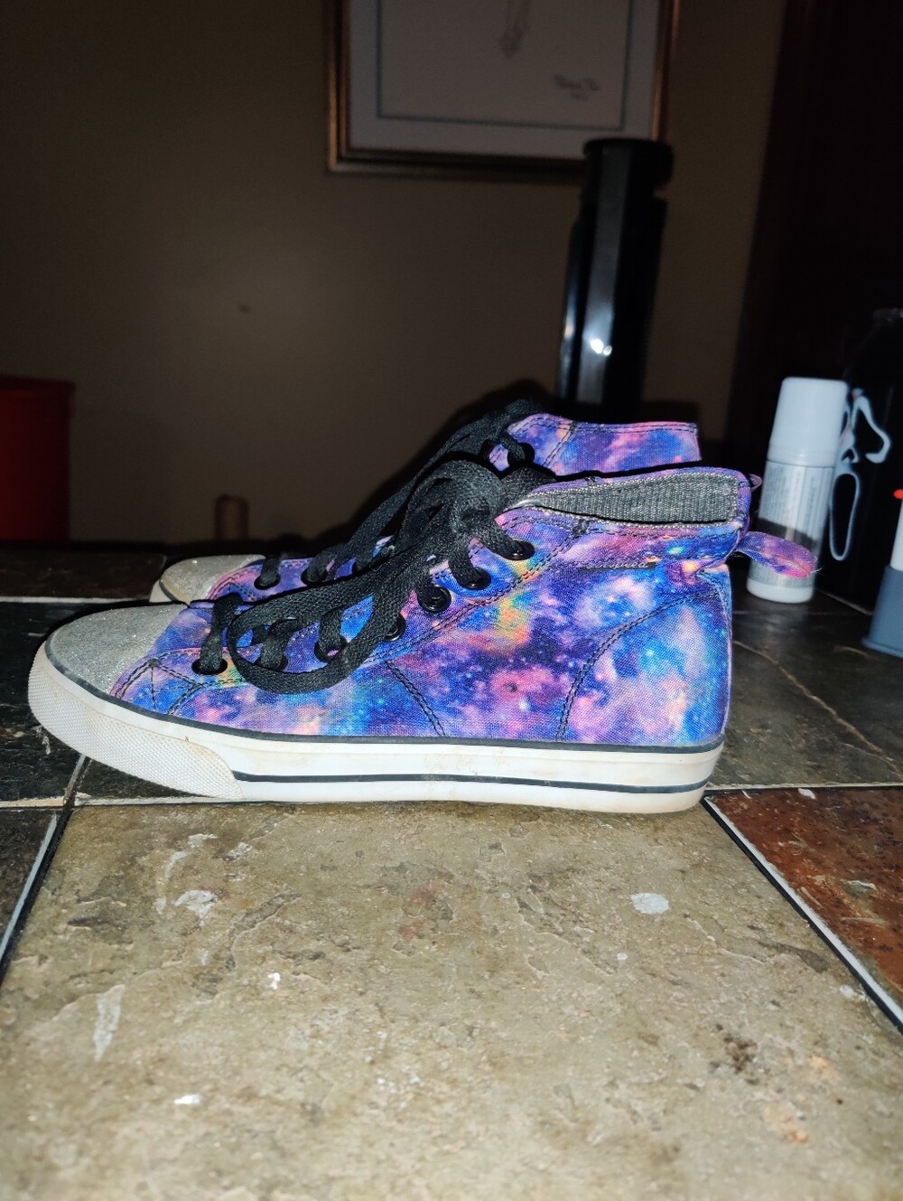 High-Top Galaxy Sneakers Size 3